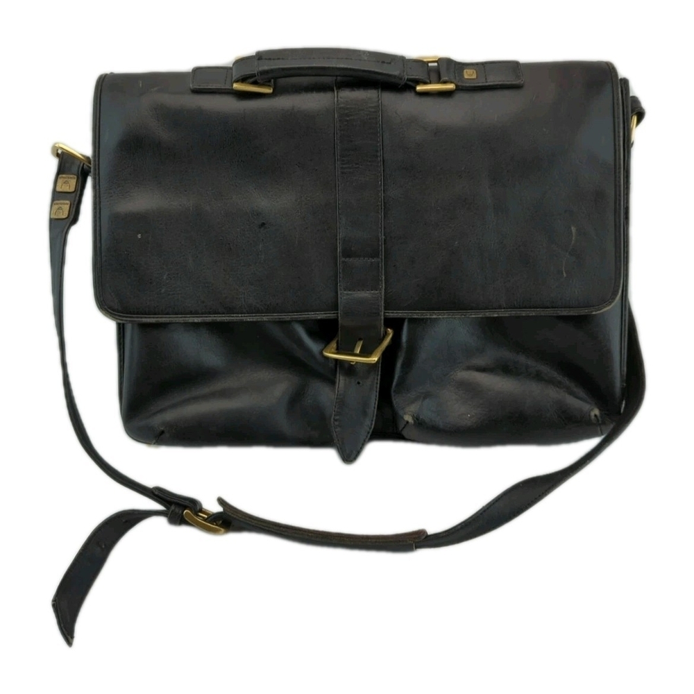 Hidesign Leather Briefcase Black 15x12 5